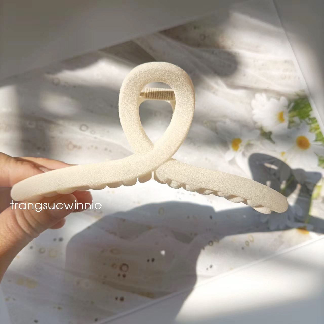  Kẹp tóc Chéo Nhung 13cm 