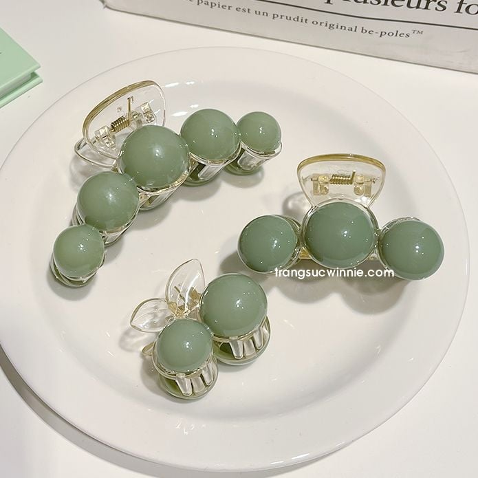  Kẹp tóc Đậu xanh (set 3 cái) 