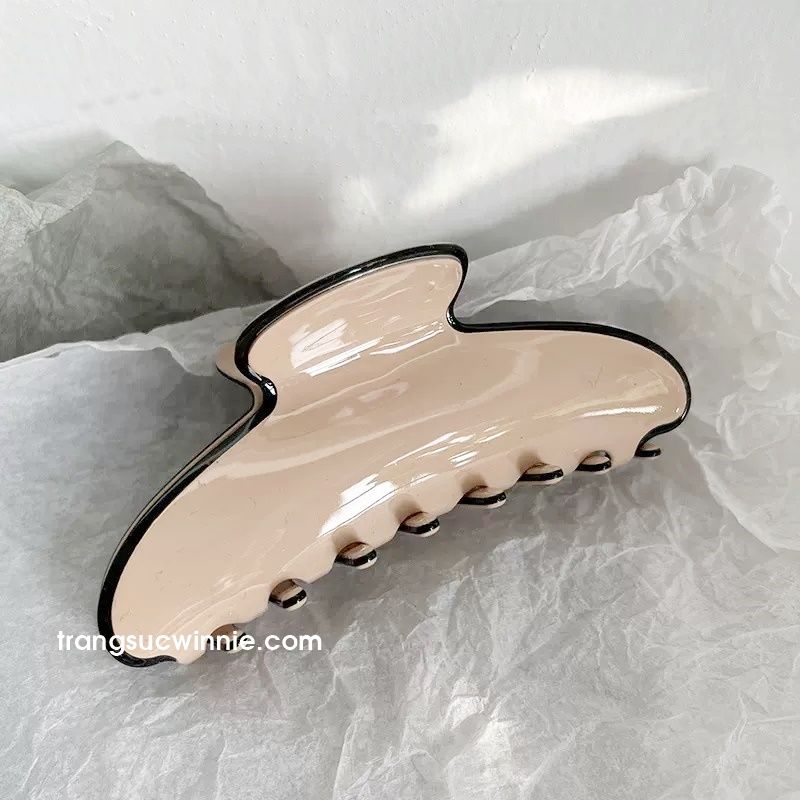  Kẹp tóc France viền - hồng 