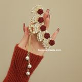  Kẹp tóc Hồng nhung rẻ quạt 