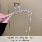  Kẹp tóc Kim cương dây Bạc 