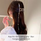  Kẹp tóc Kim cương dây Bạc 