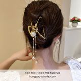  Kẹp tóc Ngọc trai tua rua 