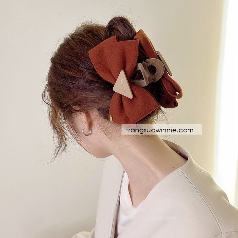  Kẹp nơ fashion đỏ 