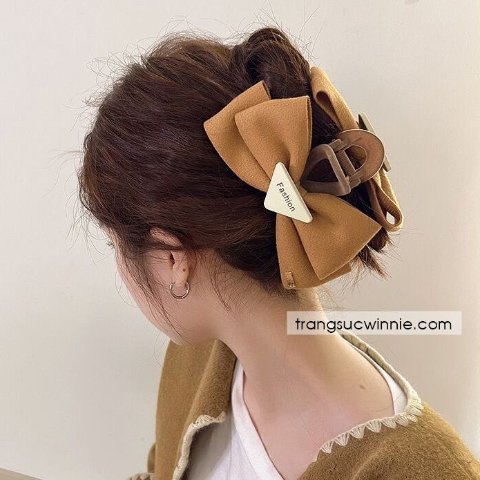  Kẹp nơ fashion vàng 