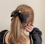  Kẹp tóc Nơ ren - đen 