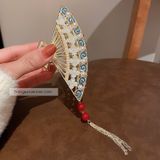  Kẹp tóc Quạt xanh 