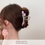  Kẹp tóc Tulip tím 2 