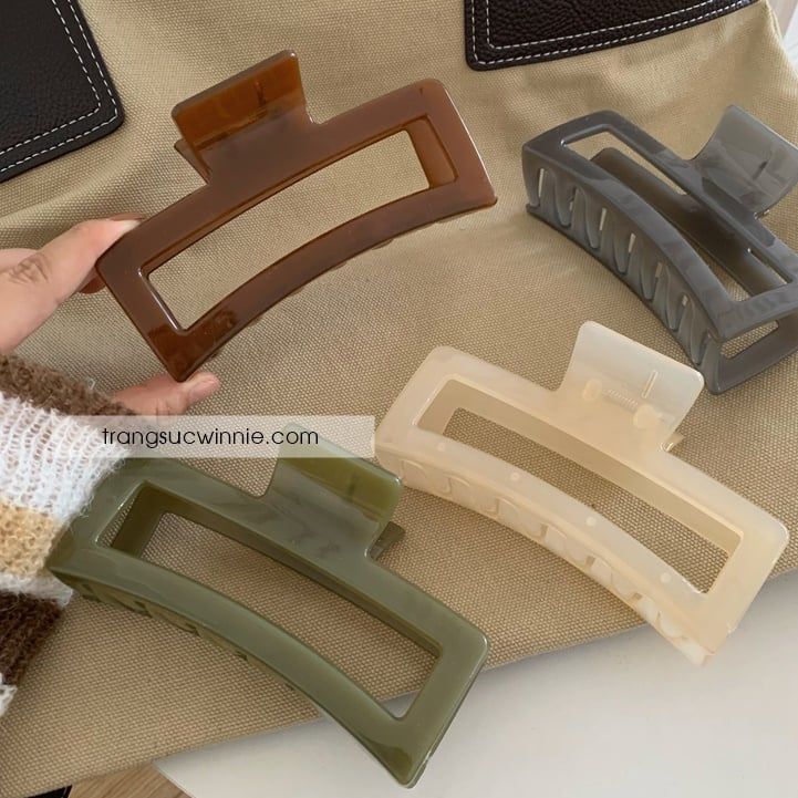  Kẹp tóc Jumbo 13cm xanh lá 