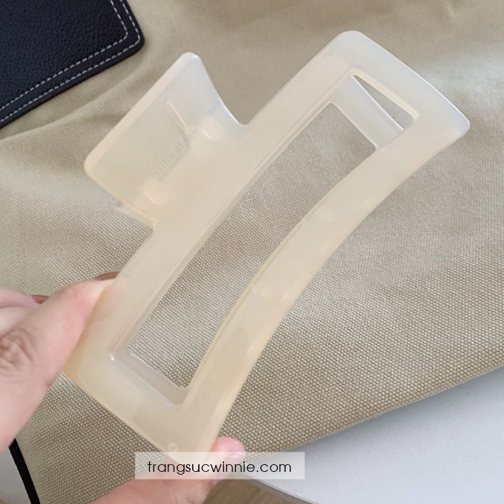  Kẹp tóc Jumbo 13cm Kem 