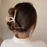  Kẹp tóc xà cừ chéo - Trắng 