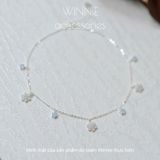  Lắc chân Bạc S925 Blue Snowflake 