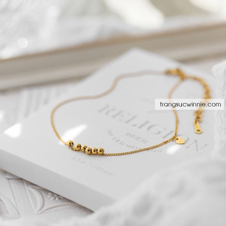  Lắc chân titan Bi Heart 