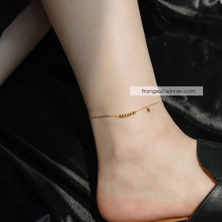  Lắc chân titan Bi Heart 