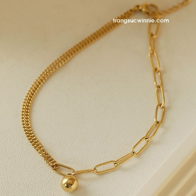  Lắc chân titan Chain bi 