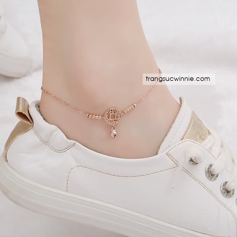  Lắc chân titan Đồng xu bi VH 