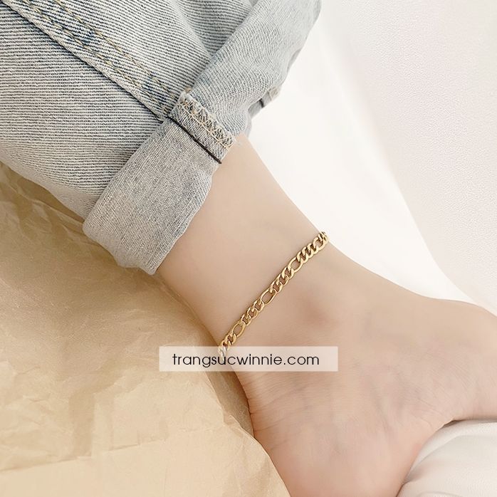  Lắc chân titan Flat chain VG 