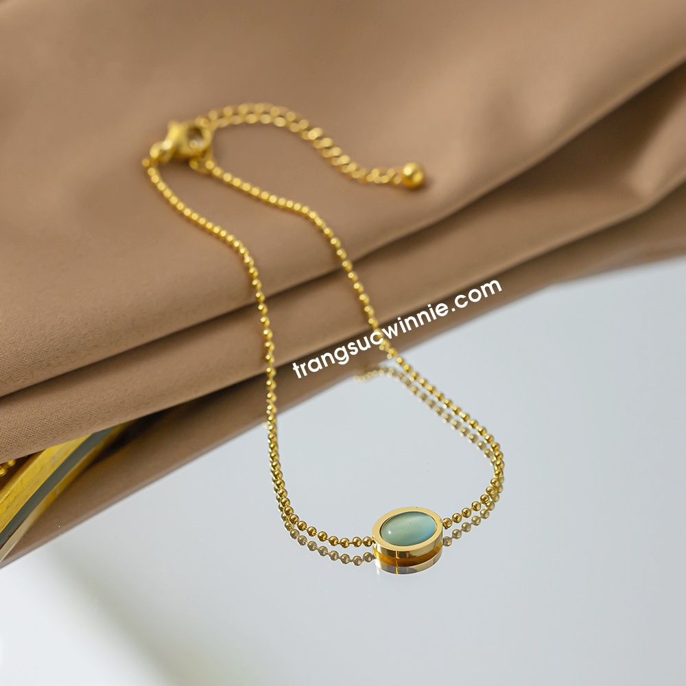  Lắc chân titan Green Opal 