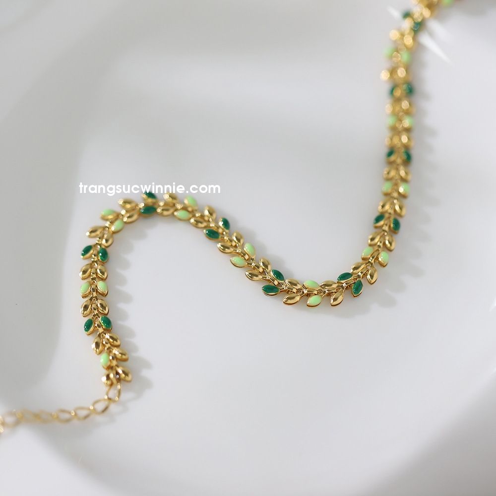  Lắc chân titan Lá xanh 