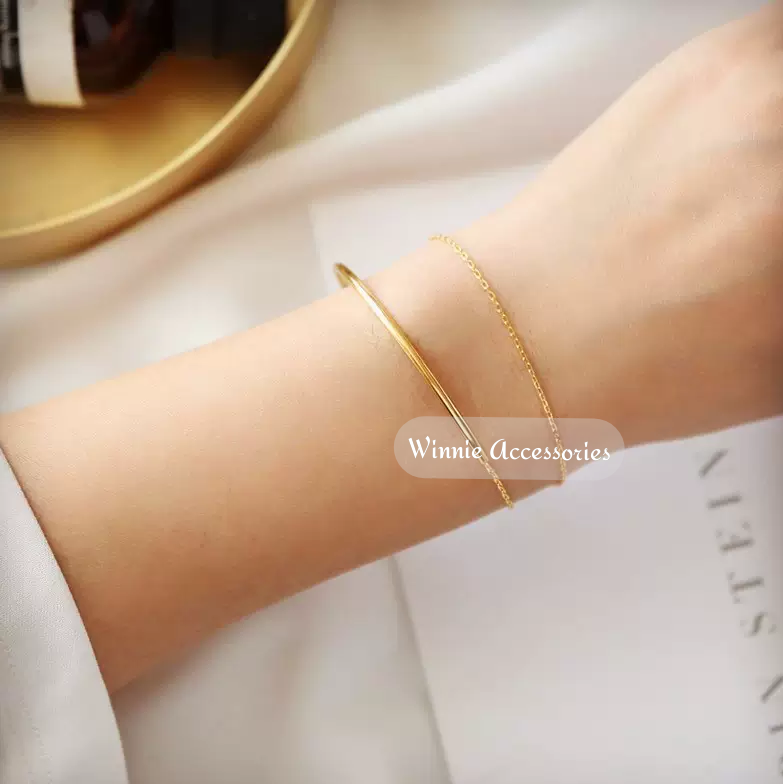  Lắc tay titan Coil gold 