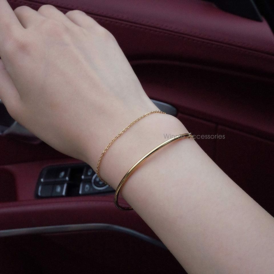  Lắc tay titan Coil gold 