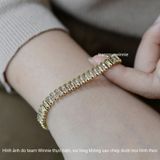  Lắc tay titan Baguette Deco 