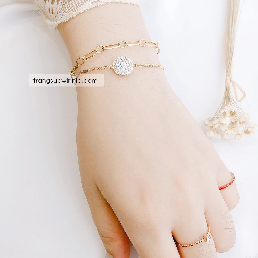  Lắc tay titan Chain Charm VG 