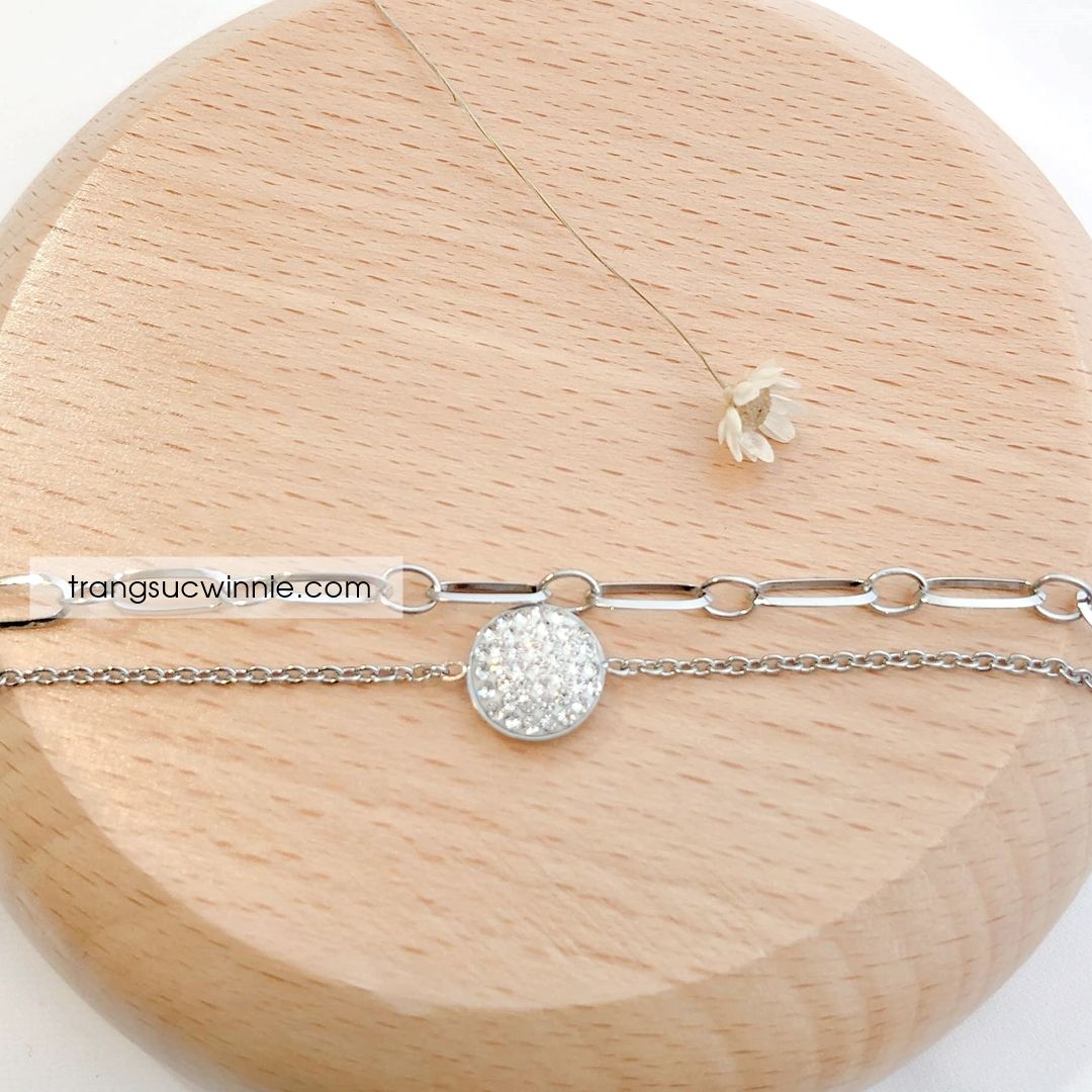  Lắc tay titan Chain Charm B 