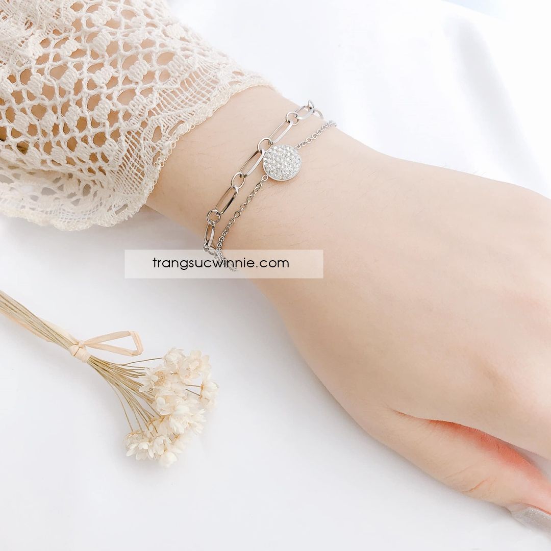  Lắc tay titan Chain Charm B 