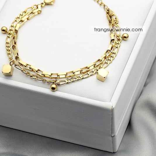  Lắc tay titan Chain cube 