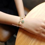  Lắc tay titan Charm xanh 
