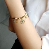  Lắc tay titan Charm xanh 
