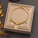  Lắc tay titan Charm xanh 