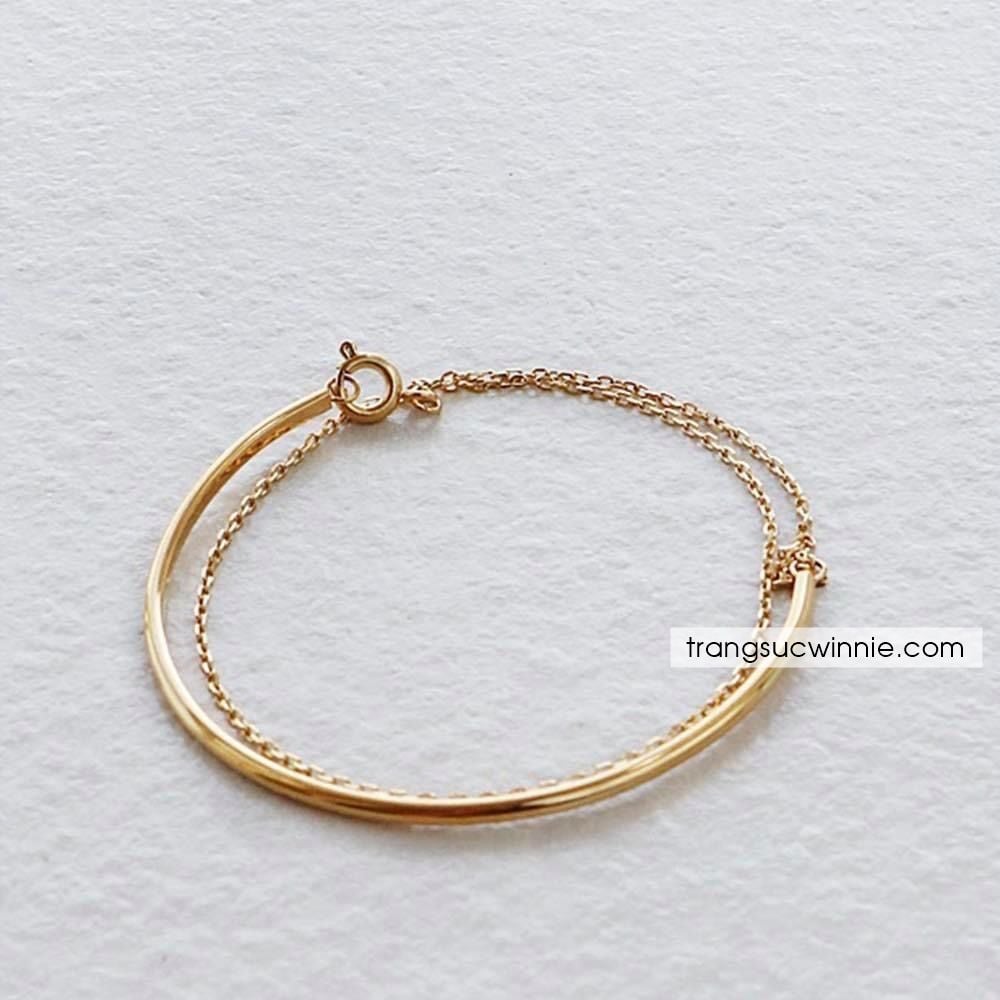  Lắc tay titan Coil gold 
