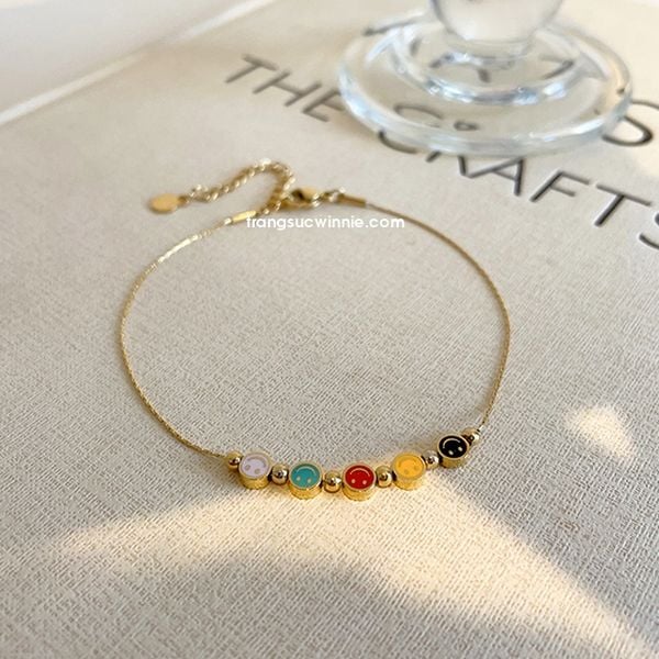  Lắc tay titan Color smile bi 