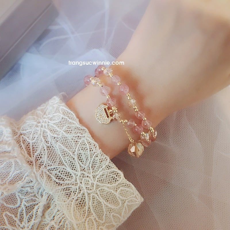  Lắc tay Đá Bách gia hồng 