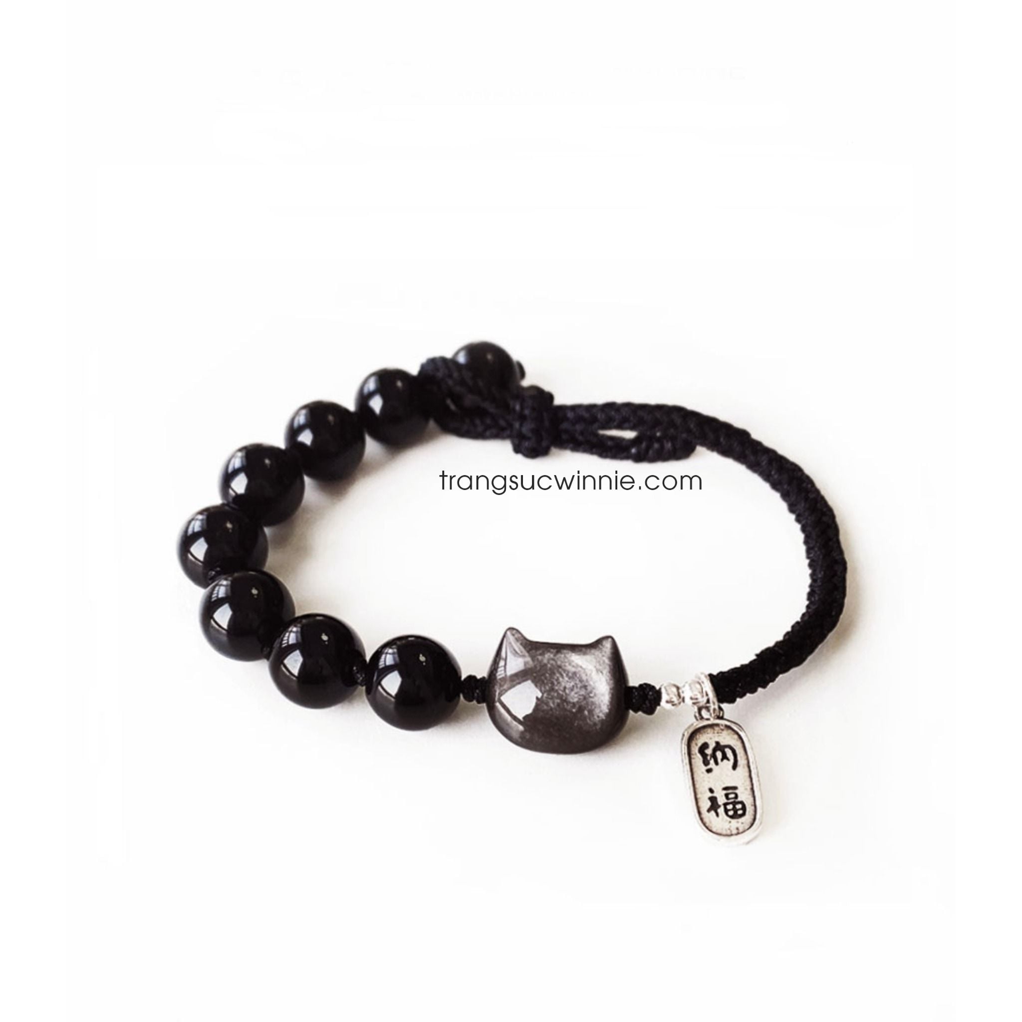  Lắc tay Mèo dây đen 