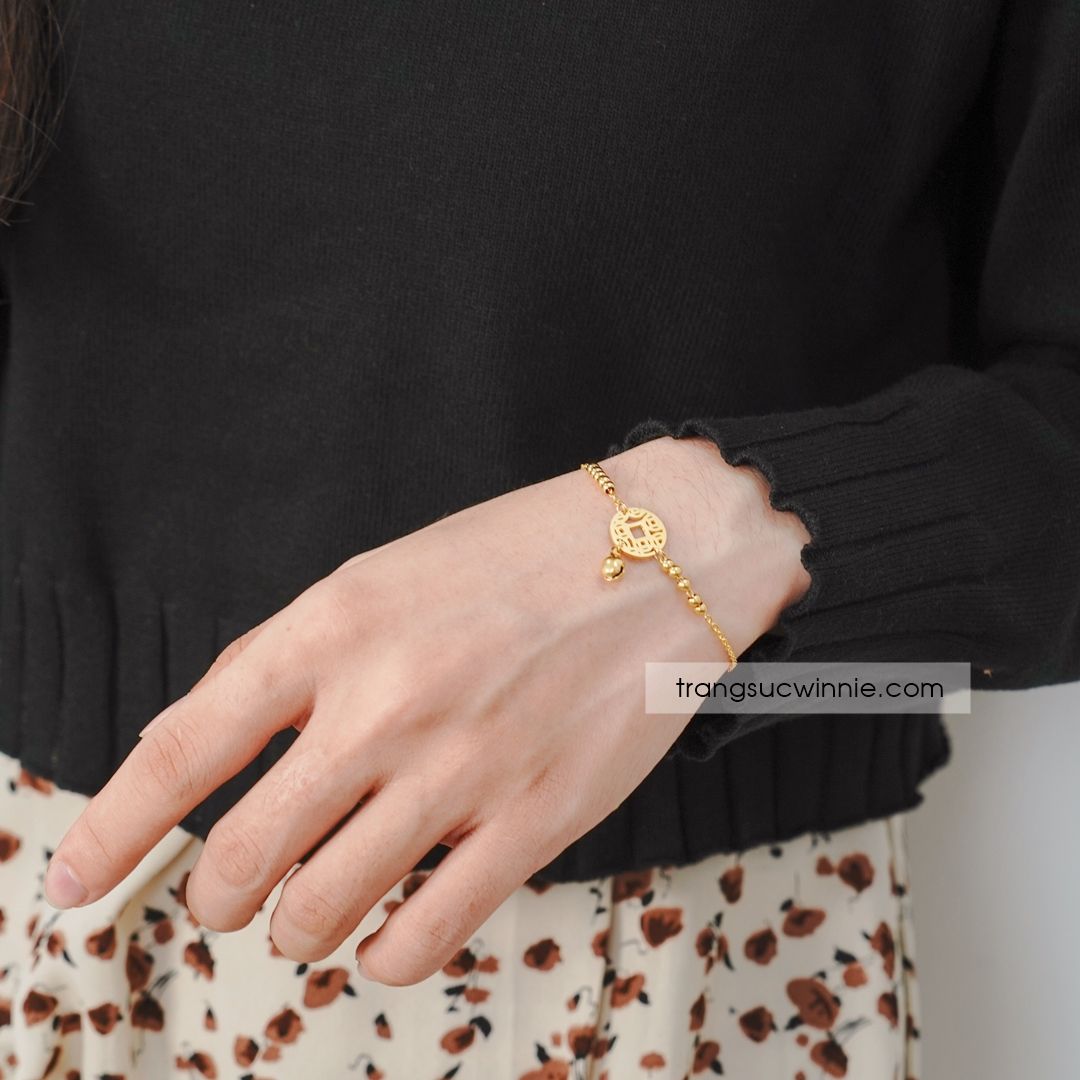  Lắc tay titan Đồng xu bi VG 