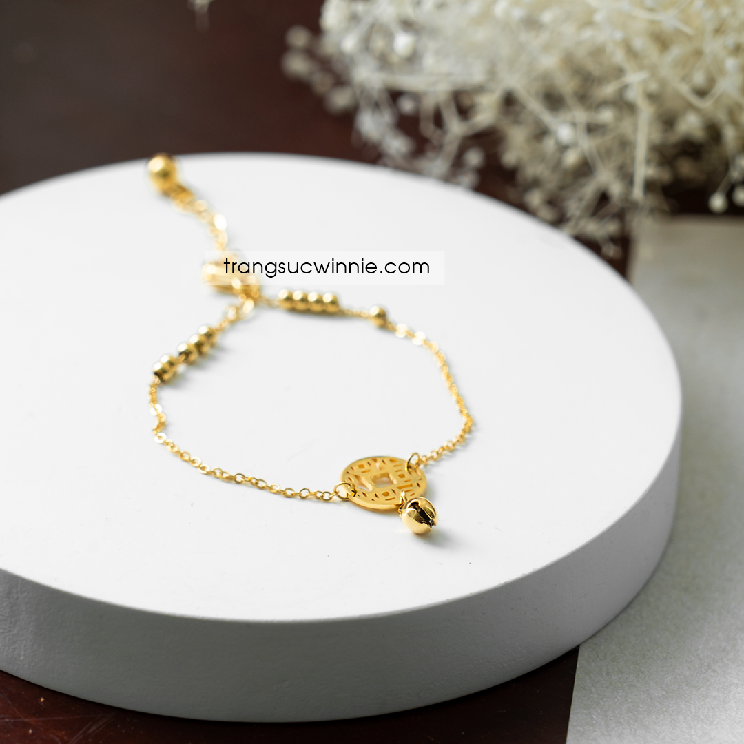  Lắc tay titan Đồng xu bi VG 