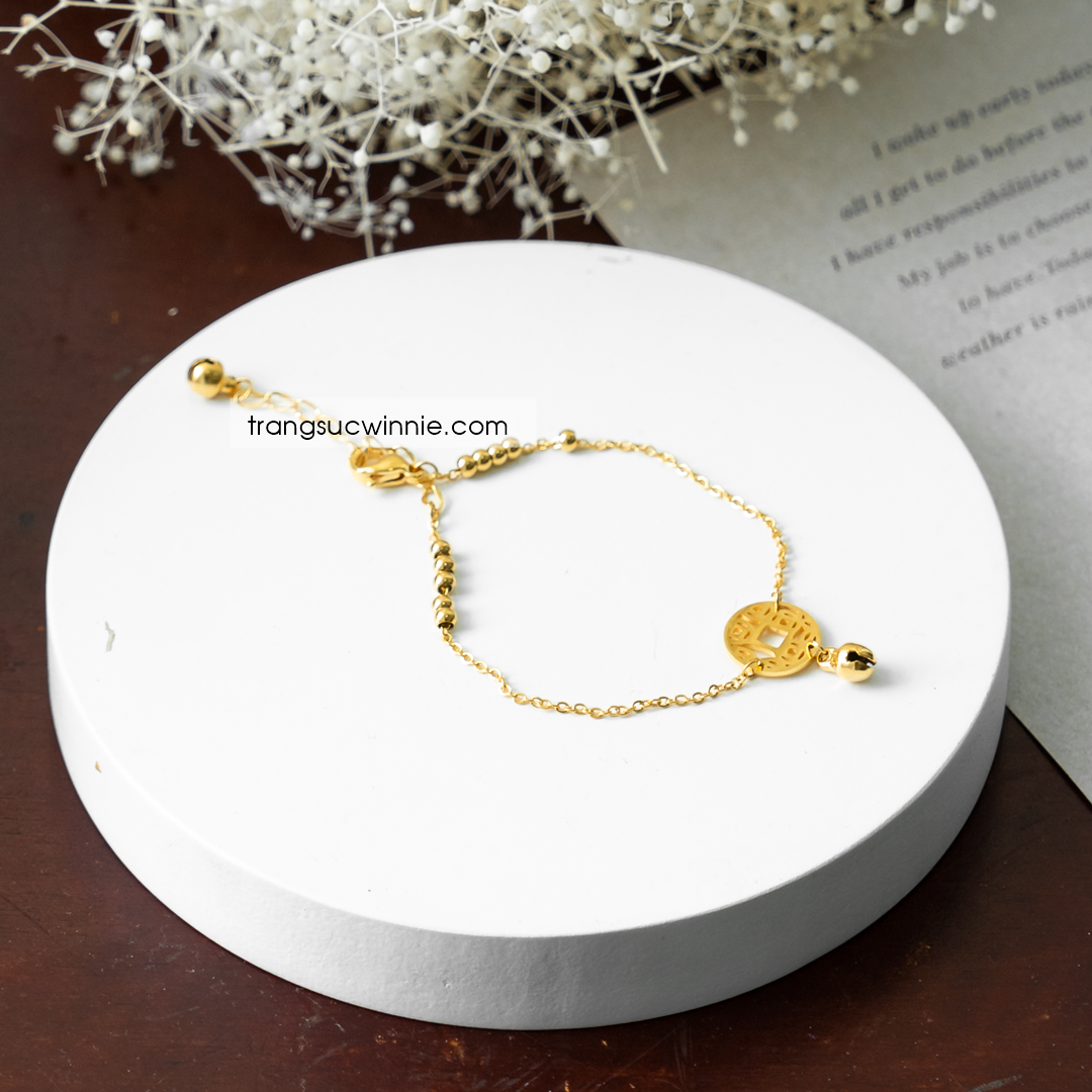  Lắc tay titan Đồng xu bi VG 