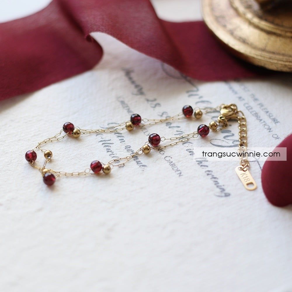  Lắc tay titan Garnet 