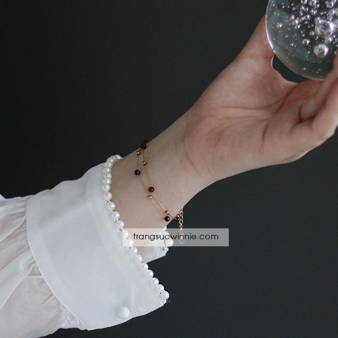  Lắc tay titan Garnet 