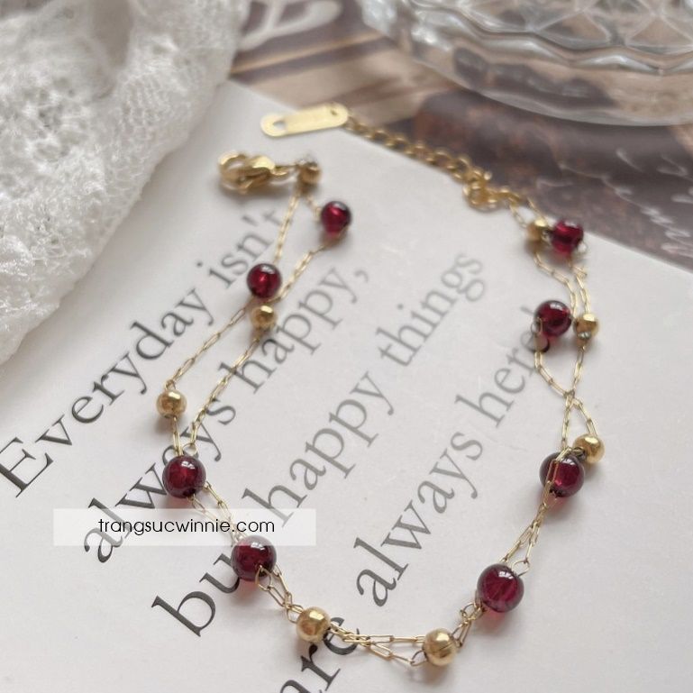  Lắc tay titan Garnet 