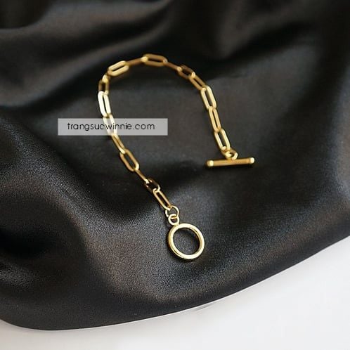  Lắc tay titan Golden chain OT 