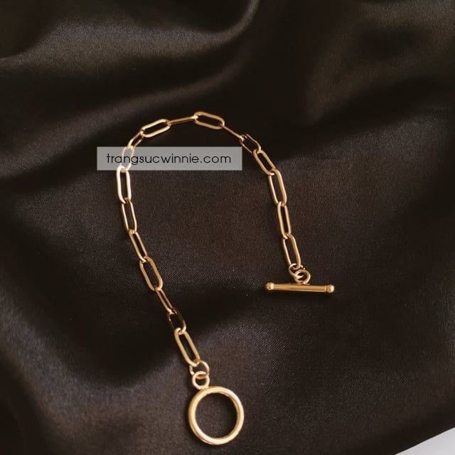  Lắc tay titan Golden chain OT 