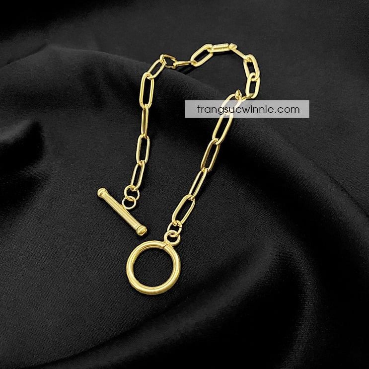  Lắc tay titan Golden chain OT 