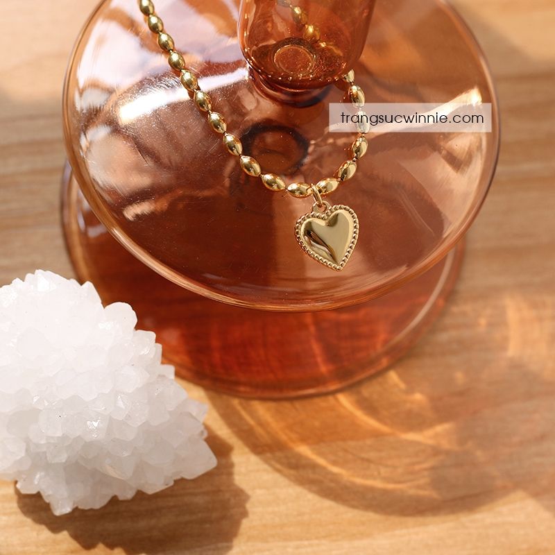  Lắc tay titan Heart grain 