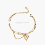  Lắc tay titan Heart peach chain VG 