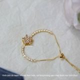  Lắc tay titan Hoa 5 cánh hồng 