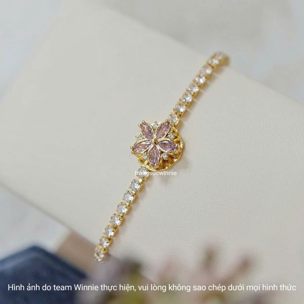  Lắc tay titan Hoa 5 cánh hồng 